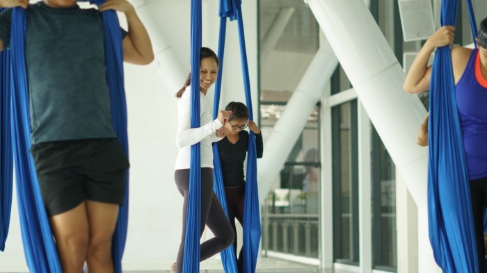 Aerial Yoga at Century City Mall 2018.2